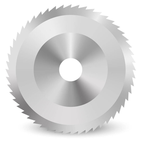 Круглая пила на белом
 