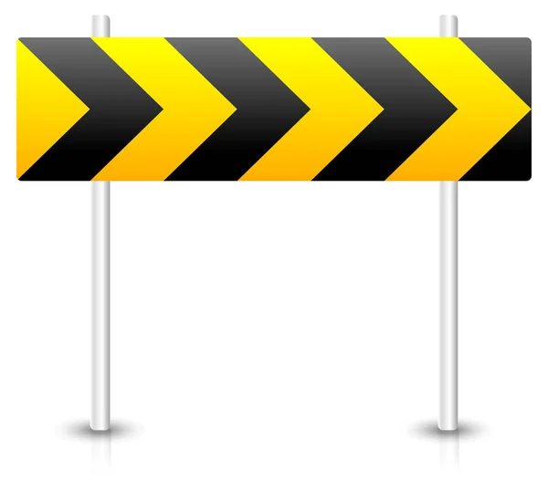Road construction road sign. Roadblock, bypass, diversion, round — Stock Photo, Image