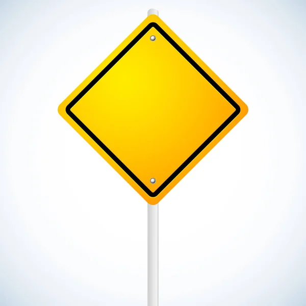 Empty Orange Road sign on Pole — Stock Photo, Image