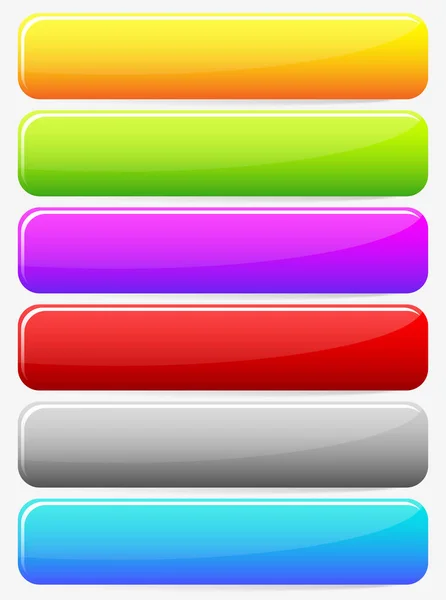 Horizontal blank button, banner backgrounds. Set of more colors. — Stock Photo, Image