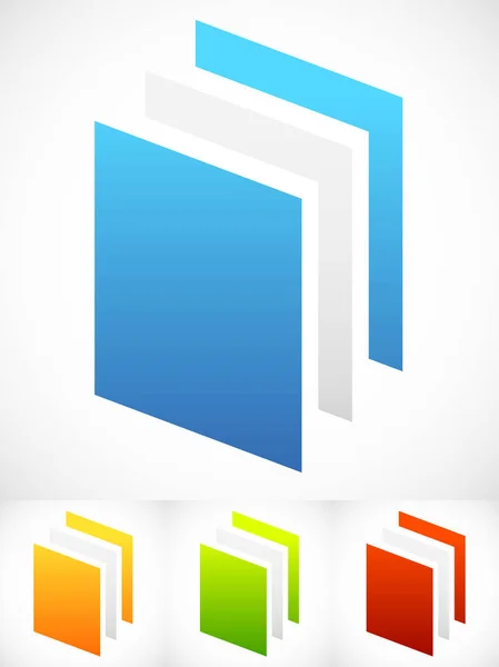 Icone di fogli verticali - Fogli di carta, Pile di carta o Ic generico — Foto Stock
