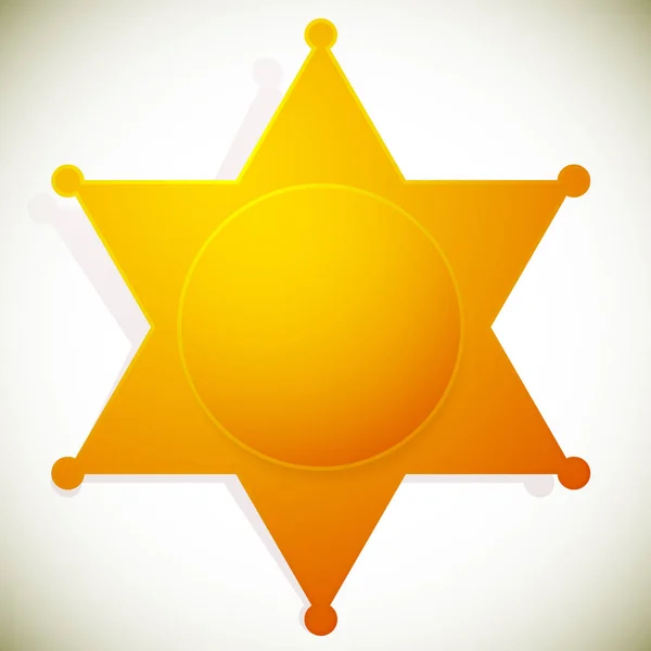 Klasická západní šerifa odznak, šerif hvězda. ilustrace — Stock fotografie