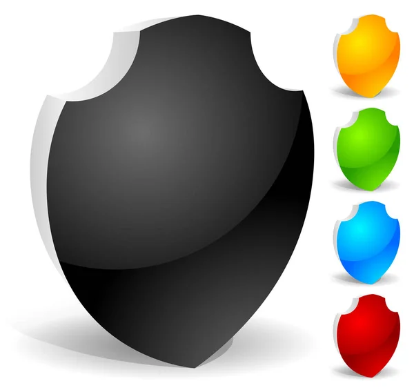 Shield shapes. Editable illustration. Eps 10. — Stock Photo, Image