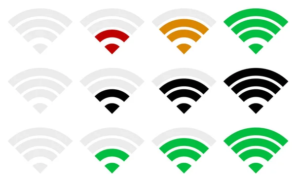 信号強度インジケータテンプレート.Wi-fi、ワイヤレス接続, — ストック写真