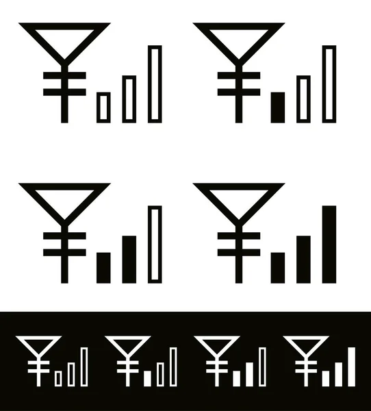 Signal Styrke Indikator Vit — Stockfoto