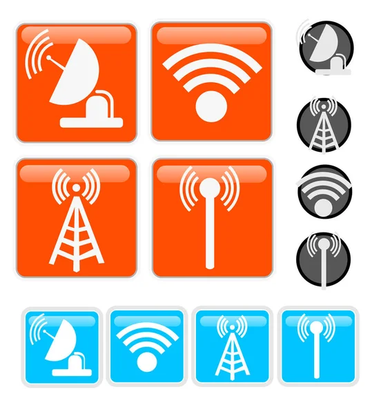 Signal Icons White — Stock Photo, Image