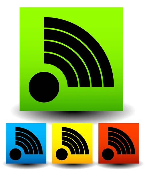 Ikona s tvary signálu v různých barvách. — Stock fotografie