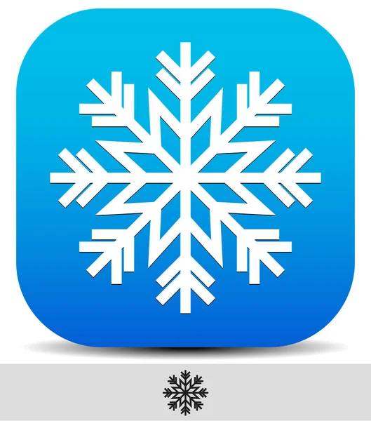 Icono de copo de nieve y símbolo de copo de nieve —  Fotos de Stock