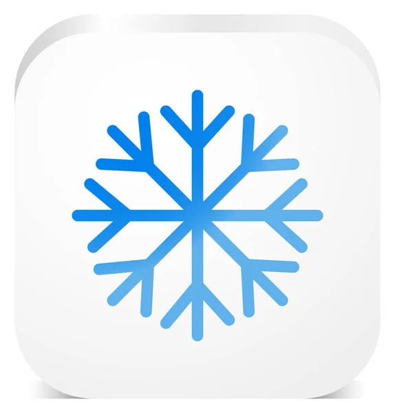 Schneeflockensymbol Auf Weiß — Stockfoto