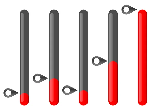 Vertical bars set at different levels. Level indicators. — Stock Photo, Image
