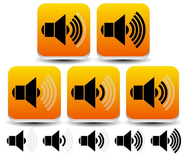 Volume / Sound Level Symbols - Icons — Stock Photo, Image