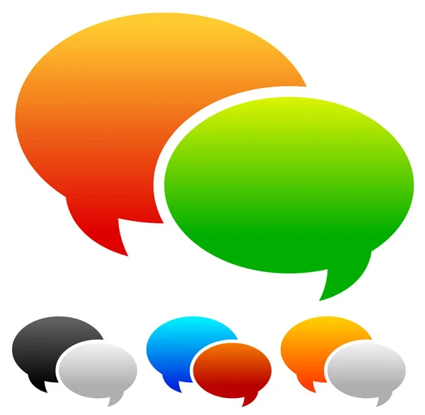 Speech bubble  graphics. Two overlapping speech, talk bubb — Stock Photo, Image