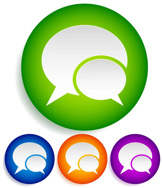 Speech bubble, talk bubble, dialog icon — Stock Photo, Image