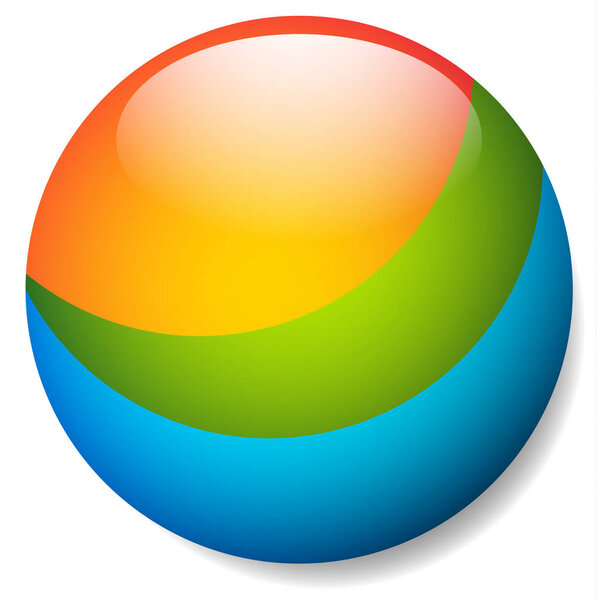 Полосатые, разделенные круги, красочные сферические графические элементы
.