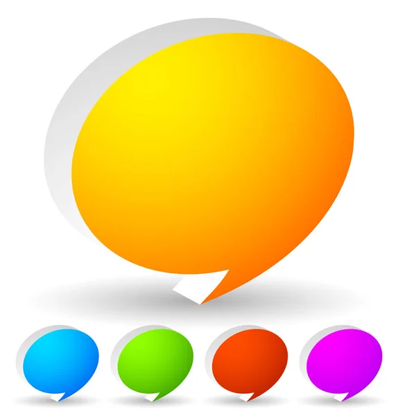 Colorful speech bubbles icon. Editable graphics. — Stock Photo, Image