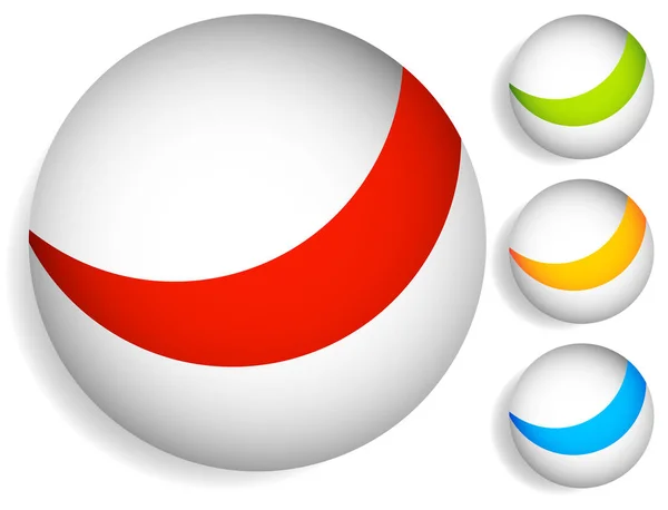 Strisce, cerchi divisi, elementi grafici a sfera colorata . — Foto Stock