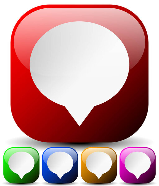 Speech Bubble Icons for Communication, Forum, Message, Chat Conc