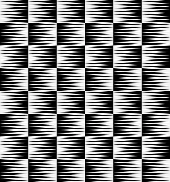Padrão preto e branco com pontas, formas triangulares. (Repeatab — Fotografia de Stock