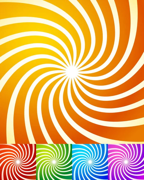 Colorful swirling shapes abstract background set. . — Stock Photo, Image