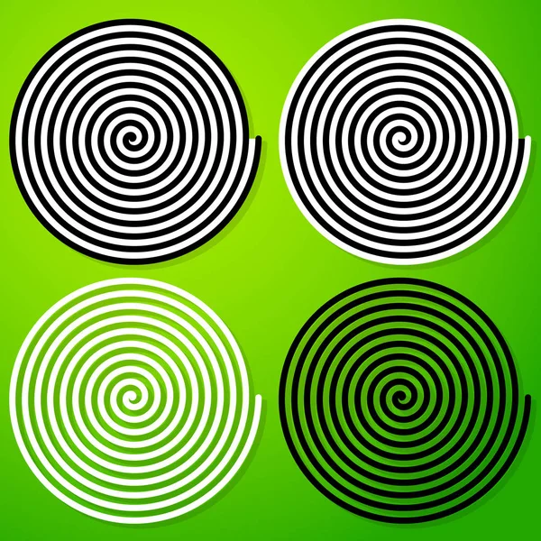Espiral Hipnótica Sobre Verde —  Fotos de Stock