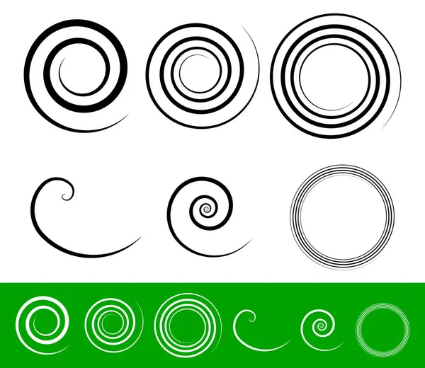 Variety Simple Spiral Set — Stock Photo, Image