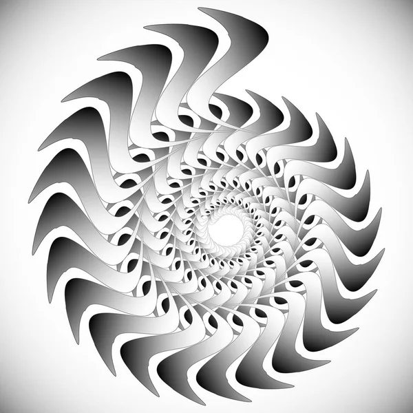 Girando abstrato, girando gráficos com formas rotativas. Spira... — Fotografia de Stock