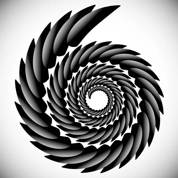 Abstract spinning, twirling graphics with rotating shapes. Spira — Stock Photo, Image