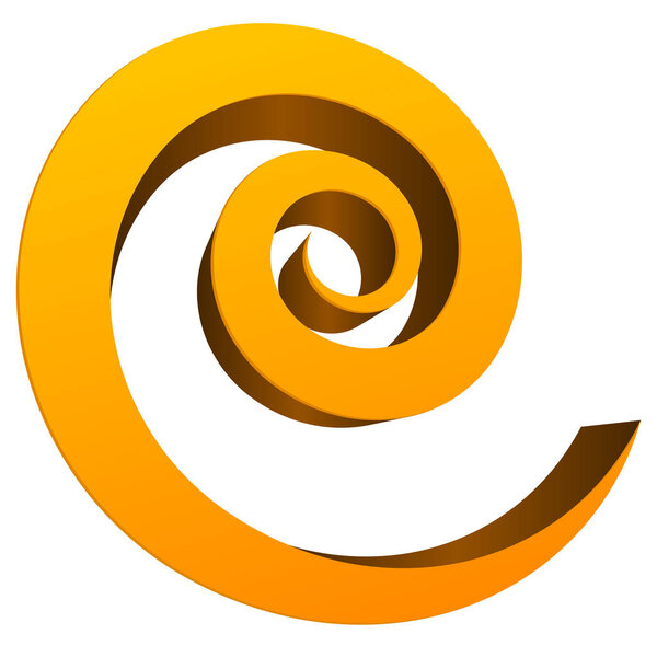 orange spiral on white