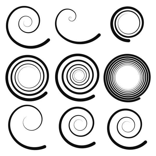 Conjunto Elementos Espirales — Foto de Stock