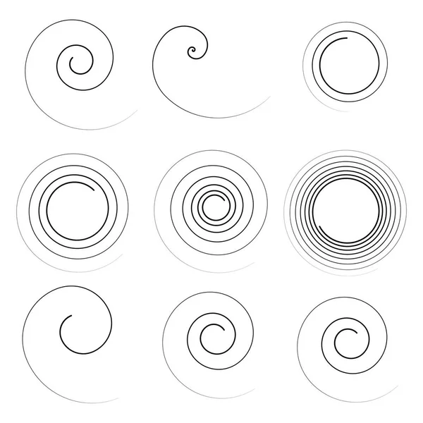 Elementos Espirales Sobre Blanco — Foto de Stock