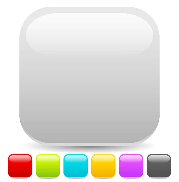 Botão quadrado vazio ou fundos de ícone com efeito brilhante — Fotografia de Stock