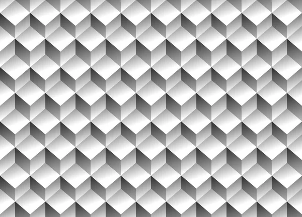 グレースケールの 3 d キューブ、最小限の反復可能なパターン (シンプルなシームレスです, — ストック写真