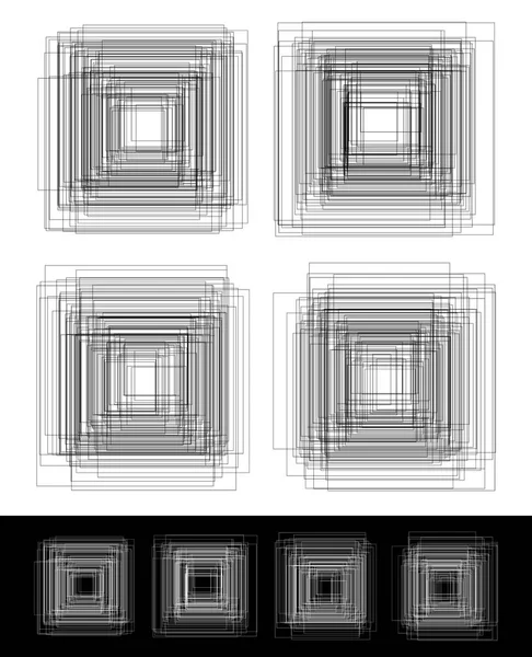 抽象的随机 square 元素 — 图库照片