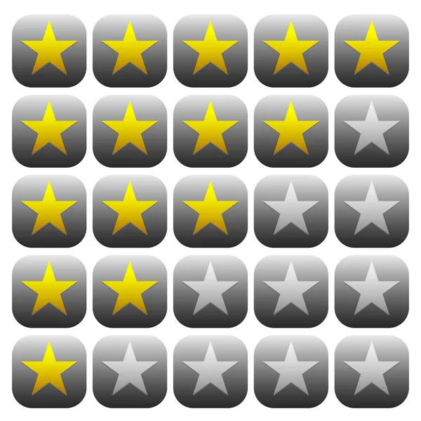 Elemento de calificación de estrella 5 estrellas. gráficos . — Foto de Stock