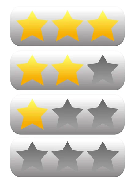 Elemento de classificação de estrelas com 3 estrelas . — Fotografia de Stock