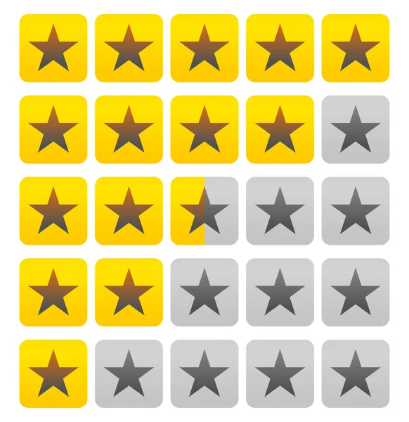 Elemento de classificação de estrelas (Meio quadrado incluído ). — Fotografia de Stock