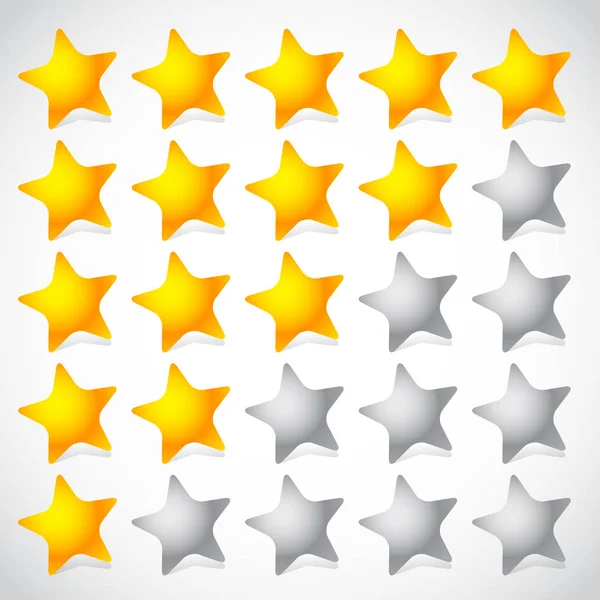 Elemento de calificación de estrella 5 estrellas. gráficos . —  Fotos de Stock
