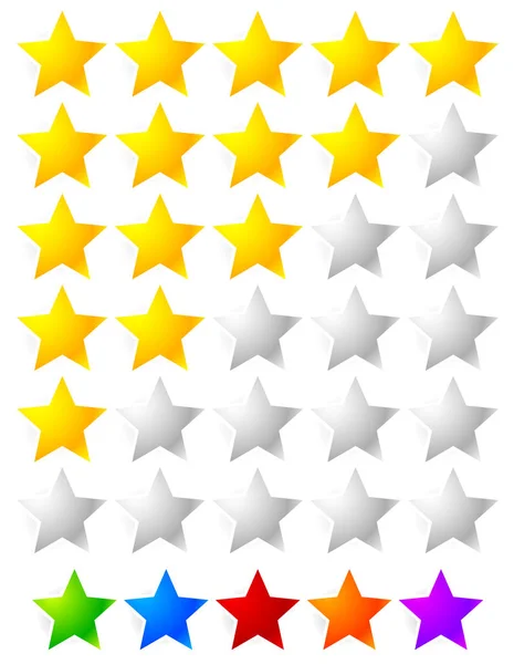 Star Rating Element. Star rating system for feedback, value, goo — Stock Photo, Image