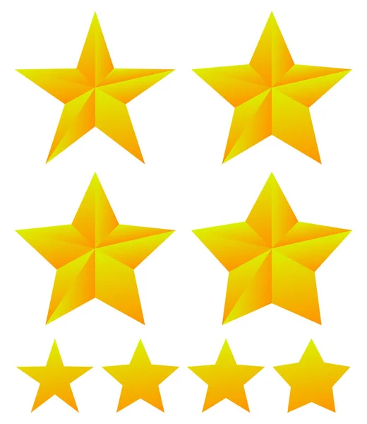 Set of star shapes with different thickness. — Stock Photo, Image