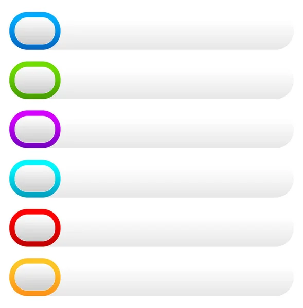 Ensemble de boutons lumineux et colorés ou bannière, tag, fonds d'étiquette — Photo