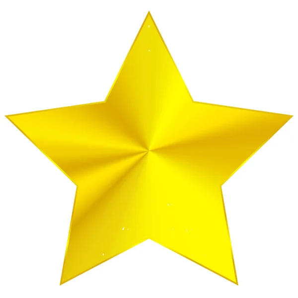 Golden star with conical gradient — Stock Photo, Image
