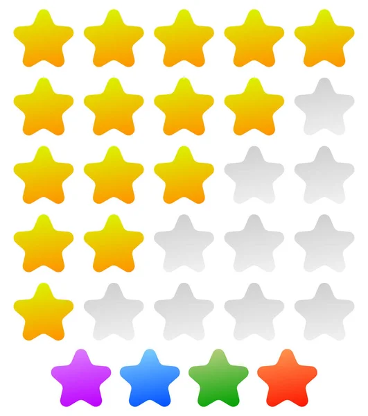 Star rating graphic element for valuation, review, classificatio — Stock Photo, Image