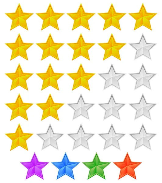 Star rating graphic element for valuation, review, classificatio — Stock Photo, Image