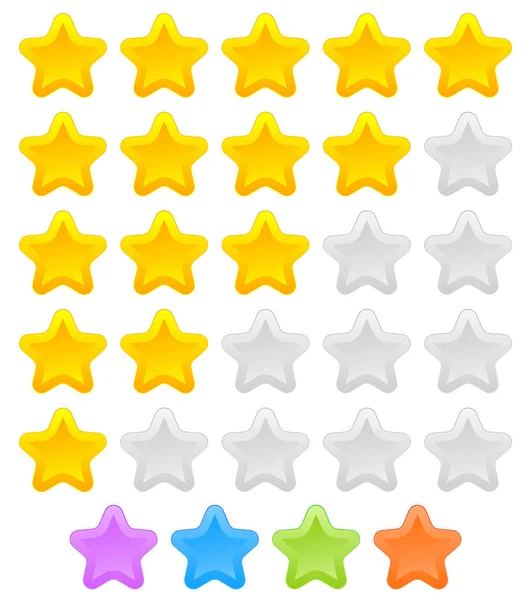 Stjärnmärkning grafikelement för värdering, översyn, classificatio — Stockfoto