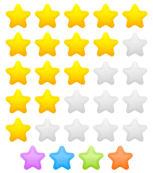 Elemento gráfico de calificación de estrellas para valoración, revisión, clasificación — Foto de Stock