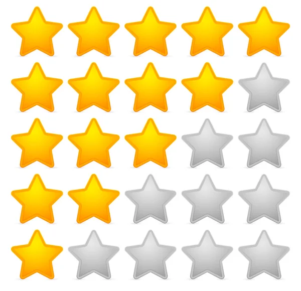 Stylish star rating template — Stock Photo, Image