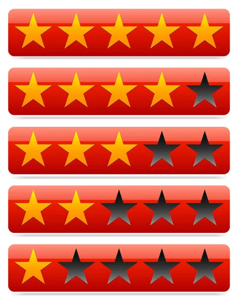Modello di rating stella rossa — Foto Stock