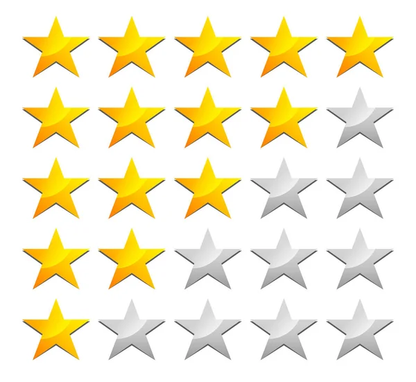 Stylish star rating template — Stock Photo, Image