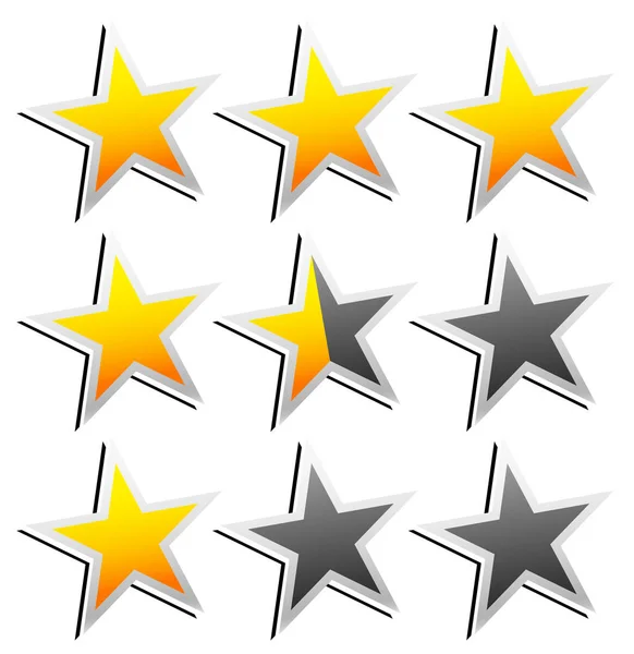 Star Rating Element. Star rating system for feedback, value, goo — Stock Photo, Image