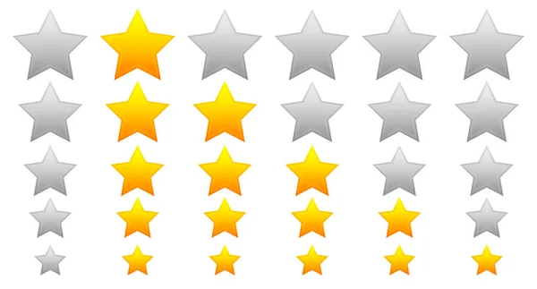 Star Rating Star Editable Illustration Isolated White — Stock Photo, Image